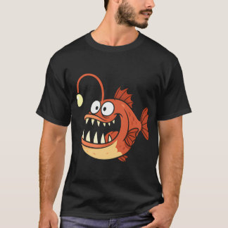 T-shirt Conception de créature de mer profonde de baudroie