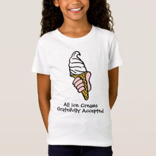 T-Shirt Conception de crème glacée avec cône ou filet de g