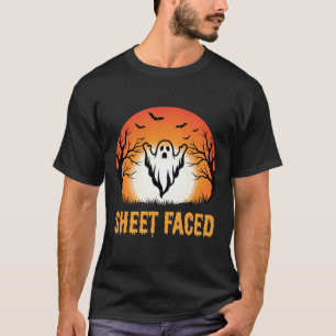 T-shirt Conception de crépuscule de fantôme d'Halloween au