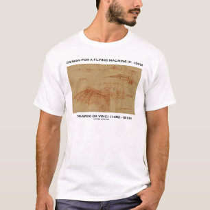 T-shirt Conception de da Vinci pour une machine de vol