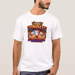 T-shirt Conception de danseur de cerfs communs de drapeau