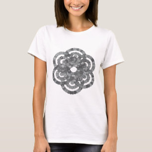 T-shirt Conception de déclaration de bowling STARS grise a