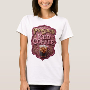 T-shirt Conception de déclaration de café glacé propulsé p