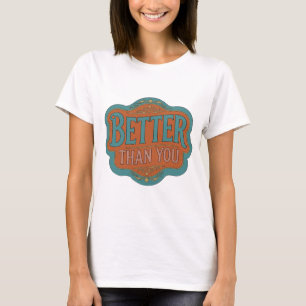 T-shirt Conception de déclaration de sarcelle tendance MIE