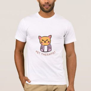 T-shirt Conception de dessin animé de thérapeute animalier
