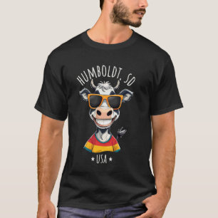 T-shirt Conception de dessin animé de vache drôle Humboldt