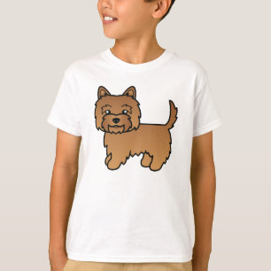 T-shirt Conception de dessin animé mignon de chien Terrier