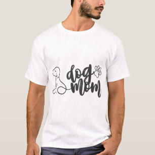 T-shirt Conception de dessin au trait de maman de chien Am