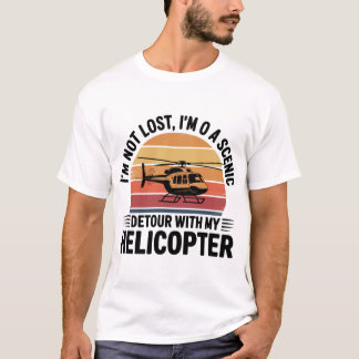 T-shirt Conception de détours panoramiques d'hélicoptère r
