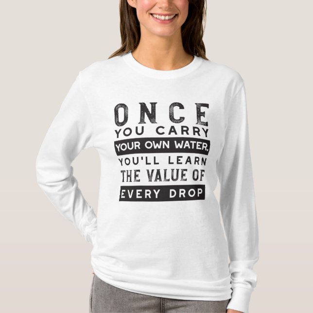 T-shirt Conception de devis de sagesse - Valeur de chaque  (Devant)