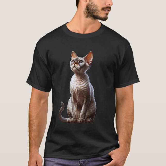 T-shirt Conception de Devon Rex Chat Devon Rex (Devant)