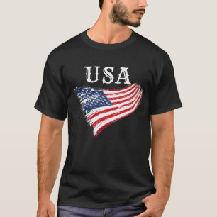 T-shirt Conception de drapeau américain patriotique USA
