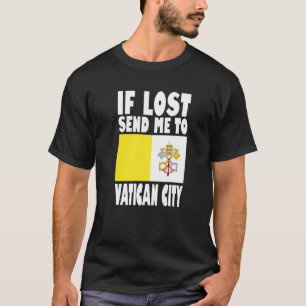 T-shirt Conception de drapeau de la Cité du Vatican En ca