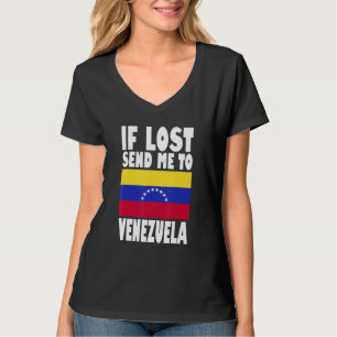 T-shirt Conception de drapeau du Venezuela Si perdu envoy