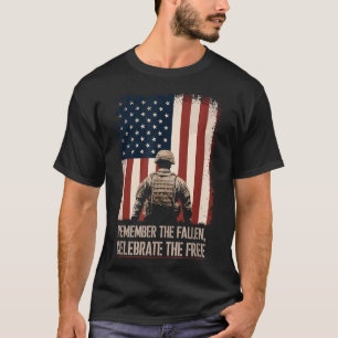 T-shirt Conception de drapeau patriotique commémoratif Jou