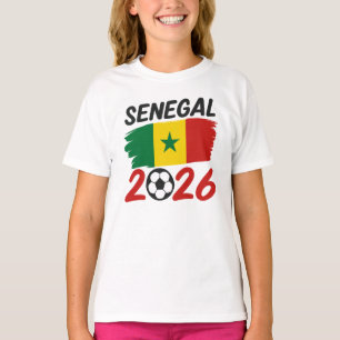 T-shirt Conception de fan de football sénégalais 2026 avec