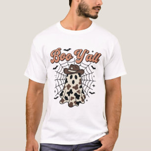 T-shirt Conception de fantôme occidental Halloween Boo Yal