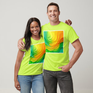 T-shirt Conception de flux d'énergie en couleur abstraite