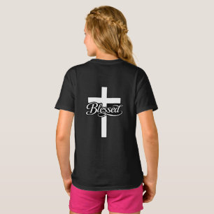 T-shirt Conception de foi chrétienne de croix bénie minima