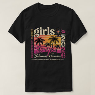T-shirt Conception de Girls Trip 2026 - Évasion de week-en