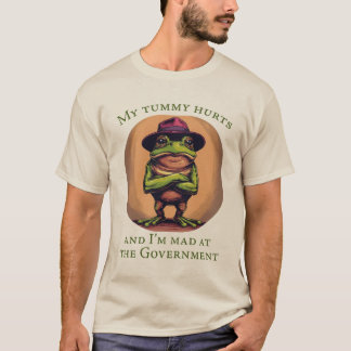T-shirt Conception de grenouille mal au ventre