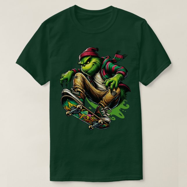T-shirt Conception de Grinch sk8 (Design devant)
