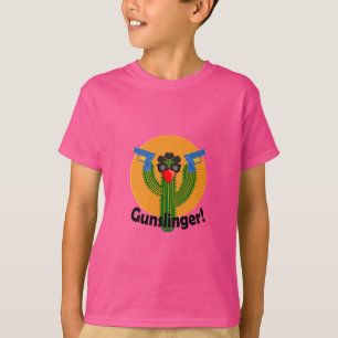 T-shirt Conception de gunslinger Cactus - Hanes pour enfan