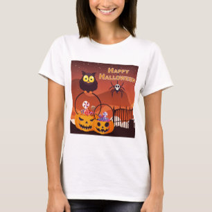 T-shirt Conception de Halloween très mignonne et heureuse