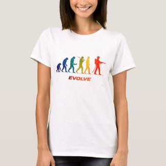 T-shirt Conception de héros silhouette évolution pompier