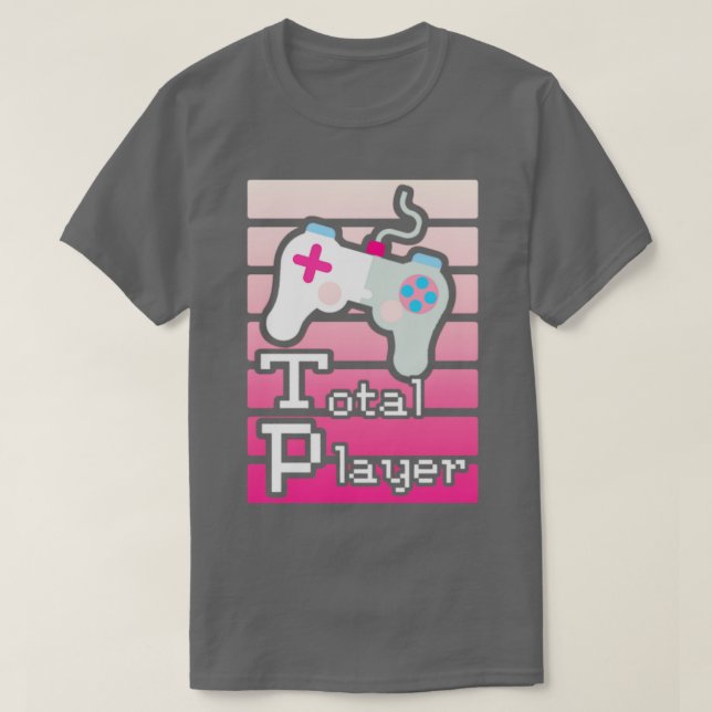T-shirt Conception de jeux pour joueurs rose (Design devant)