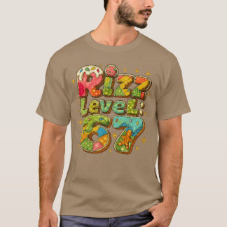 T-shirt Conception de joueur drôle niveau 67 Rizz patchwor