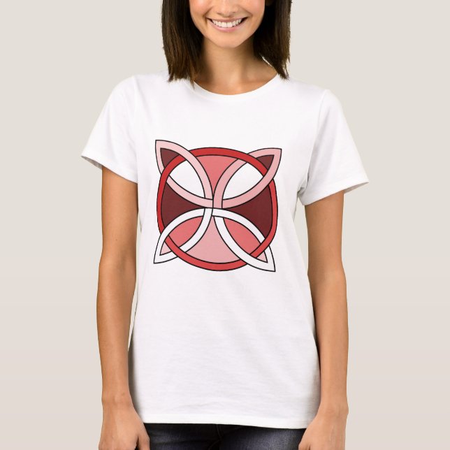 T-shirt Conception de Knotwork de Celtic - rouge de (Devant)