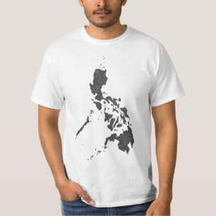 T-shirt Conception de la carte aux Philippines