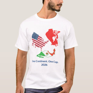 T-shirt Conception de la carte de la Coupe du monde 2026 :