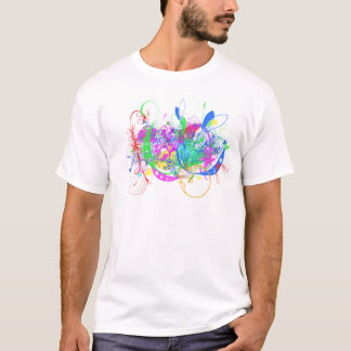 T-shirt Conception de la chemise des hommes floraux