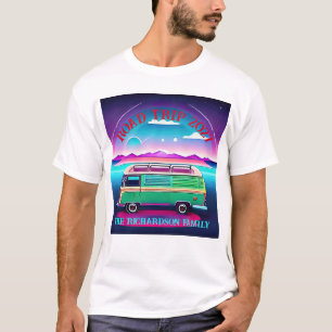 T-shirt Conception de la famille de voyage sur route