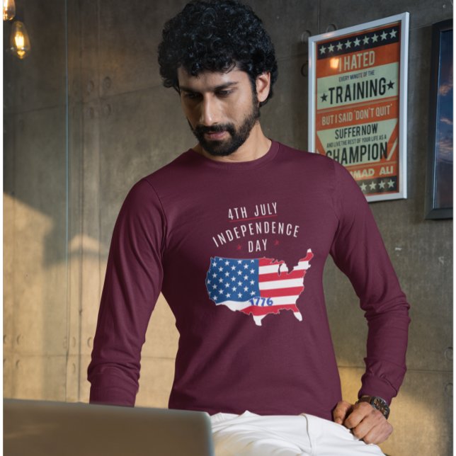 T-shirt Conception de la fête de l'indépendance du 4 juill (Créateur téléchargé)