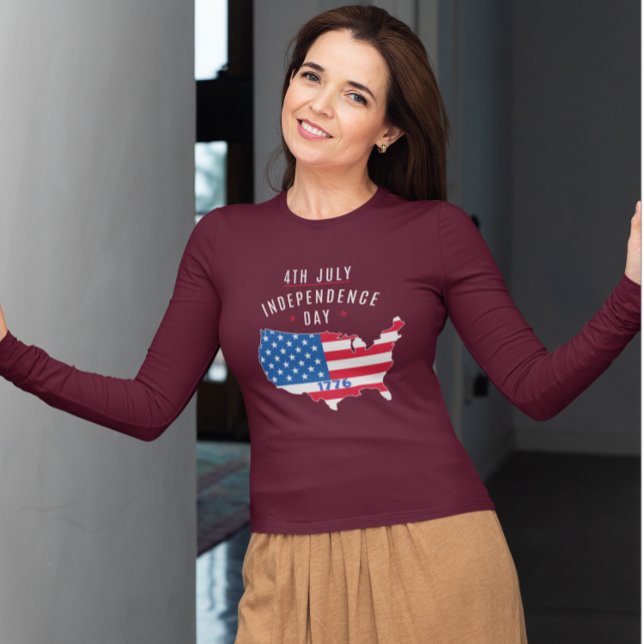 T-shirt Conception de la fête de l'indépendance du 4 juill (Créateur téléchargé)