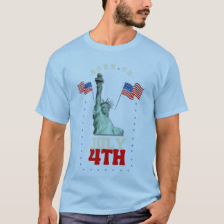 T-shirt Conception de la fête de l'indépendance patriotiqu