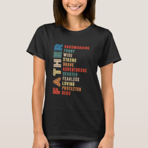 T-shirt Conception de la fête des pères Vintage Papa Drôle