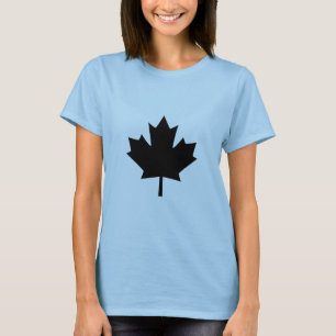 T-shirt Conception de la feuille d'érable noire canadienne