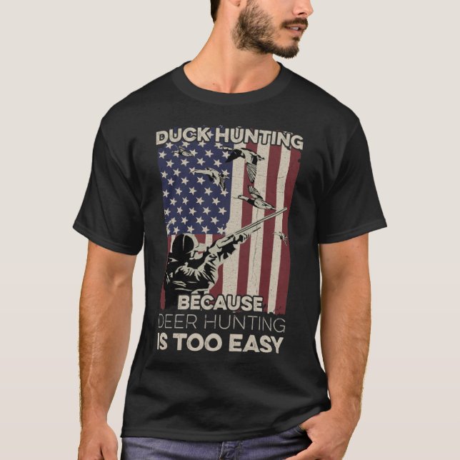 T-shirt Conception de la saison de chasse au canard pour u (Devant)