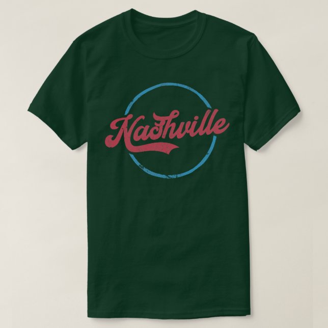 T-shirt Conception de la typographie rétro de Nashville (Design devant)