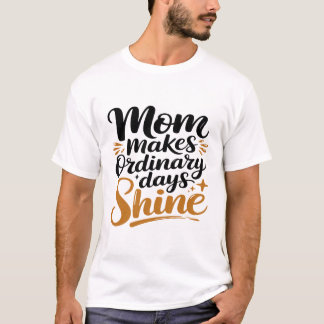 T-shirt Conception de la typographie Shine – Élegante écri