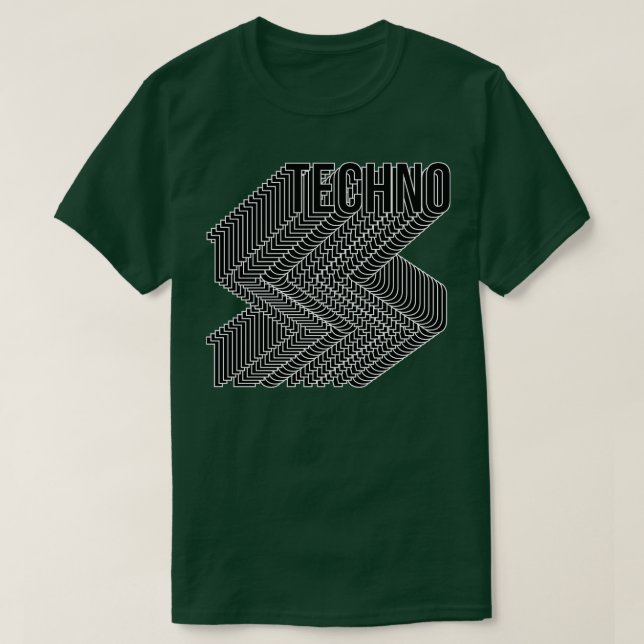 T-shirt conception de la typographie techno (Design devant)