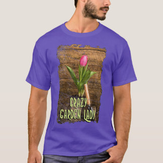 T-shirt Conception de Lady Vintage Crazy Garden