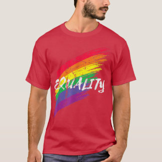 T-shirt Conception de l'arc-en-ciel de l'égalité de la fie