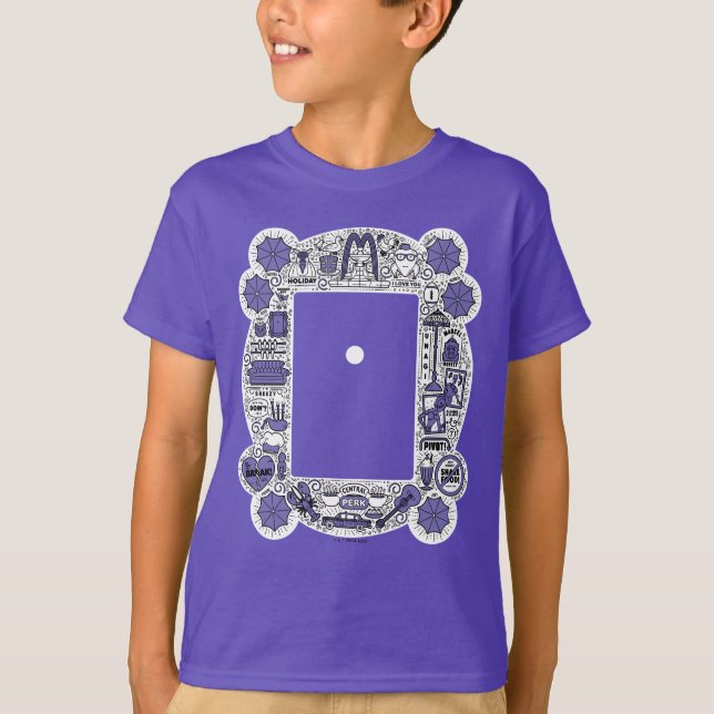 T-shirt Conception de l'art gribouillé de FRIENDS™ encadré (Devant)