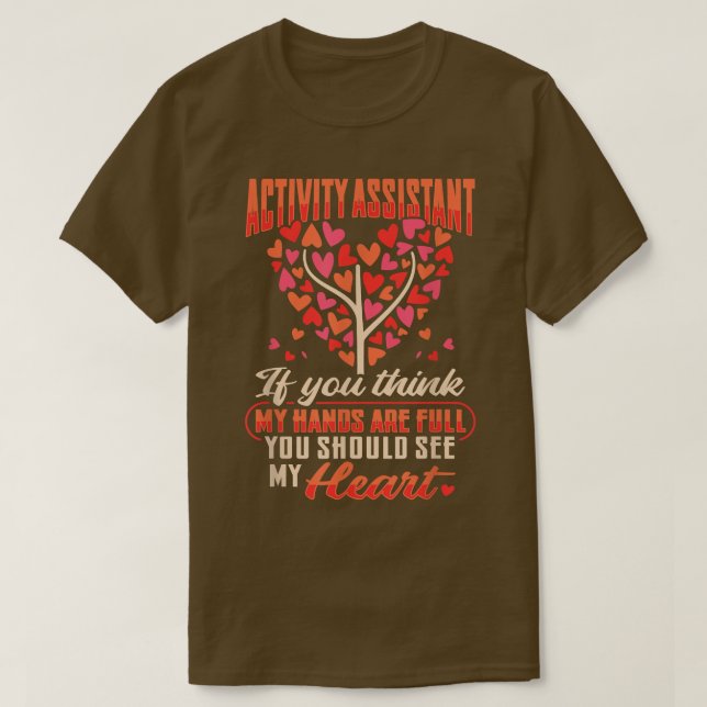 T-shirt Conception de l'assistant d'activité (Design devant)