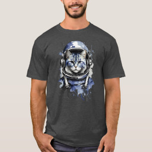 T-shirt Conception de l'astronaute bleu